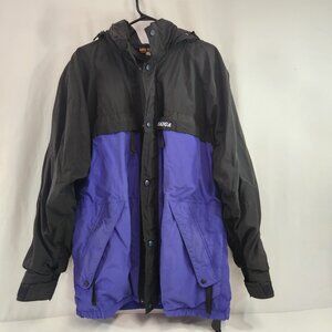 Taiga Gore-Tex Jacket Men's Large Purple Hooded Full Zip Nylon Rain Outdoor Ski
